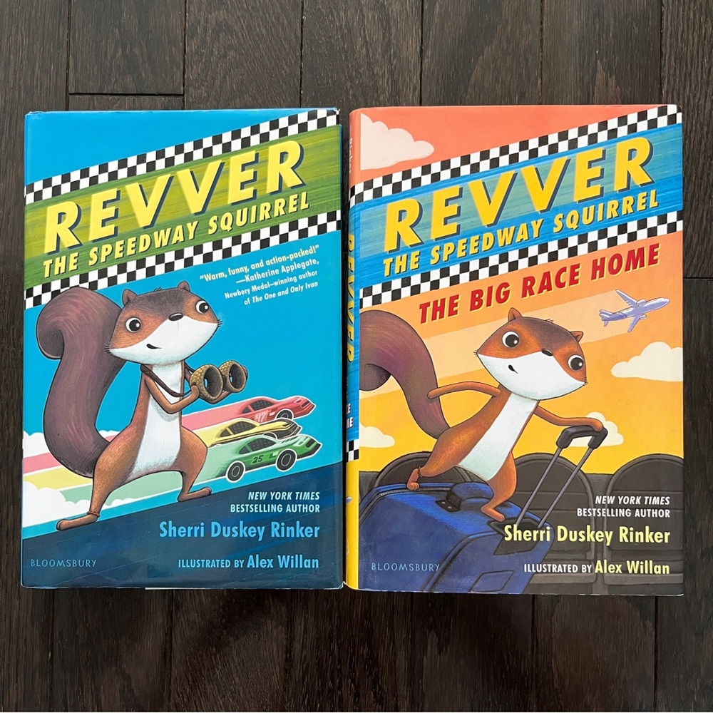 Bundle Revver The Speedway Squirrel by Sherri Duskey Rinker - 2 Hardcover Books